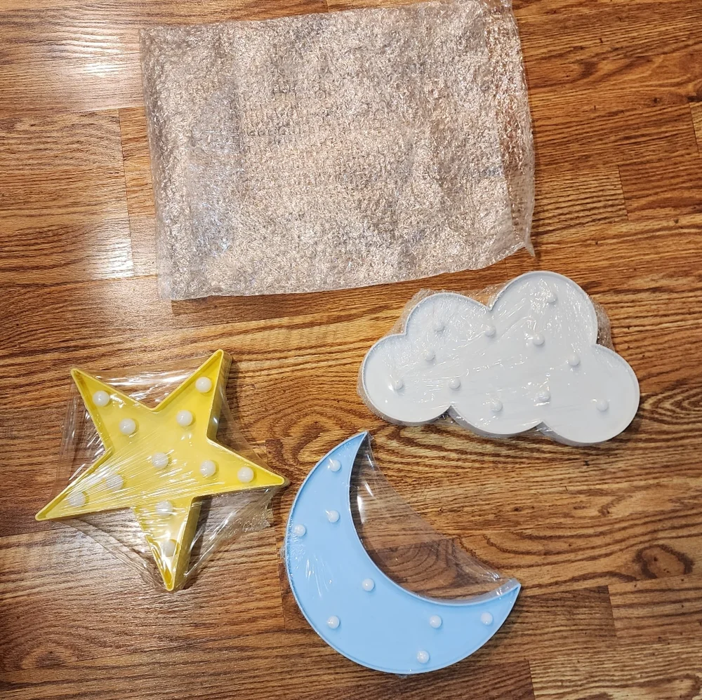 NEW Moon, Star and Cloud Night Lights